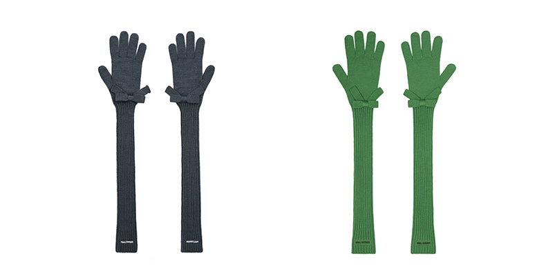 Textured Wool-Blend Knit Gloves