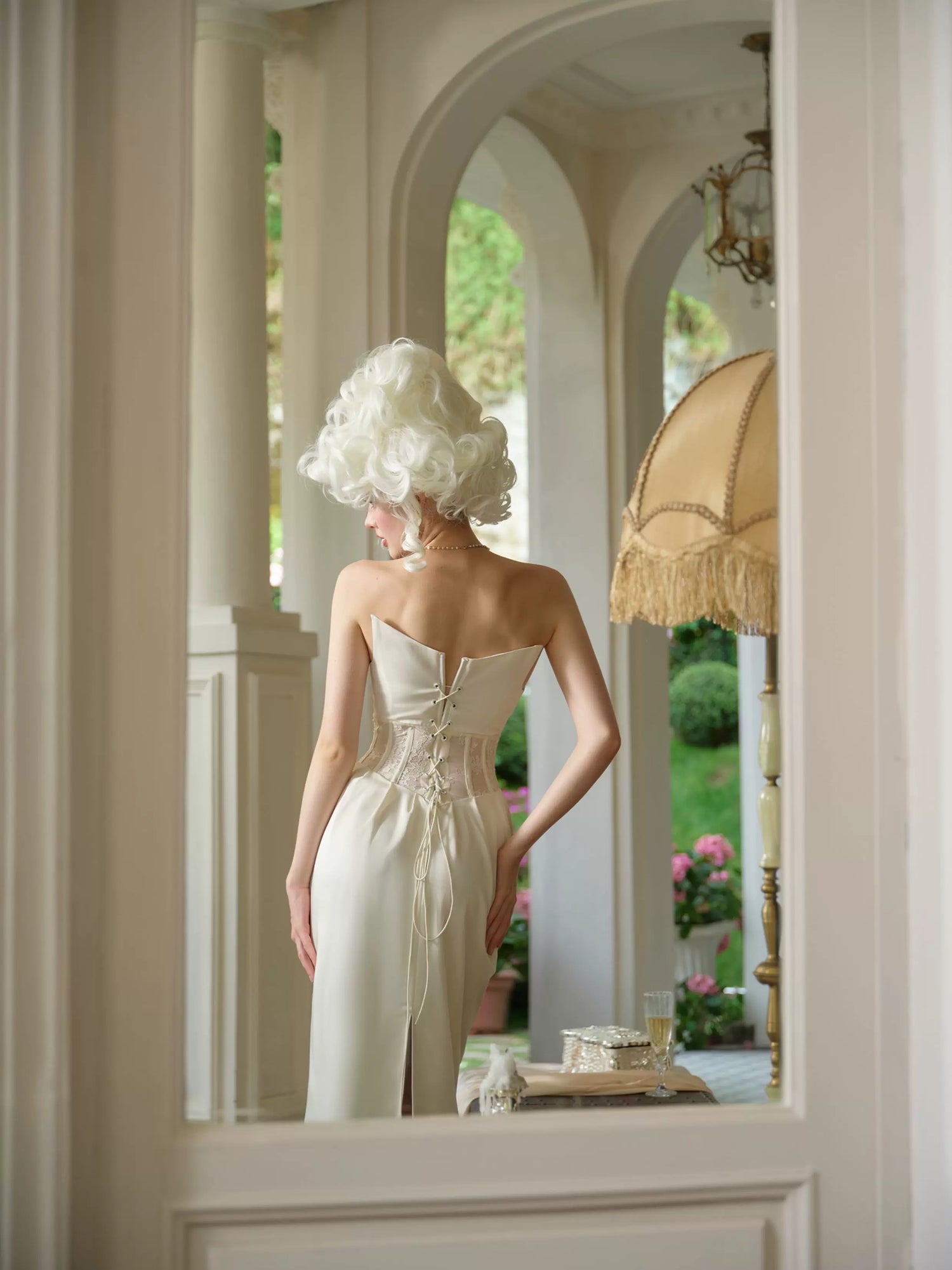 Magic Enchantment Satin Corset Wedding Dress