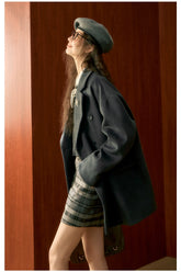 Gray Medium-Length Wool Coat - CHINASQUAD