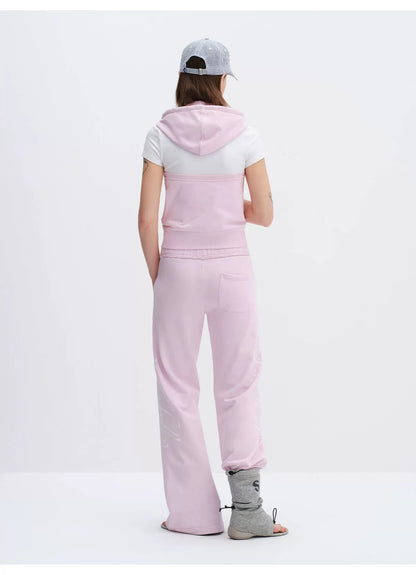 Rebel Script Print Relaxed Flared Sweatpants