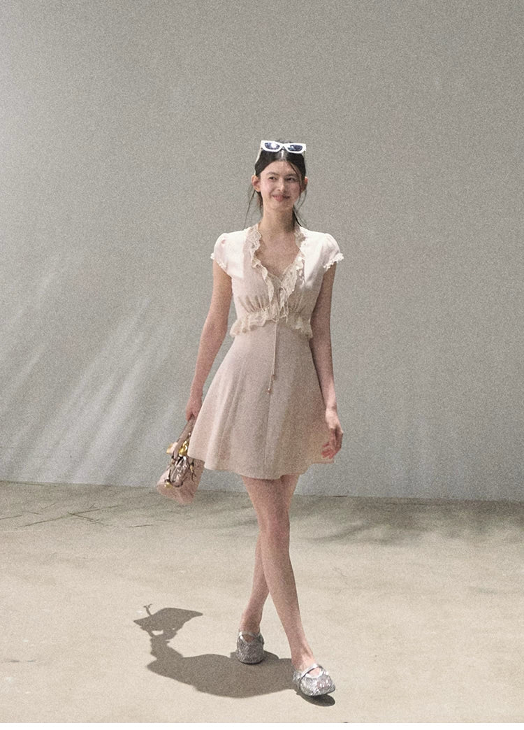 Lyocell Linen Tie-Waist Dress