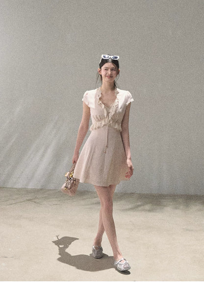 Lyocell Linen Tie-Waist Dress