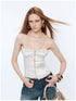 2TH DESIRE Plaid Mesh Panel Halter Corset – view 11