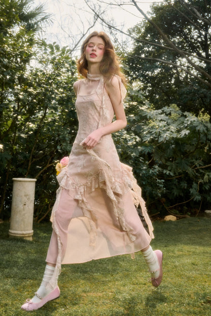 Pink Cloud Lace Fairy Dress