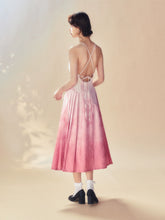 Pink Gradient Strap Dress - CHINASQUAD