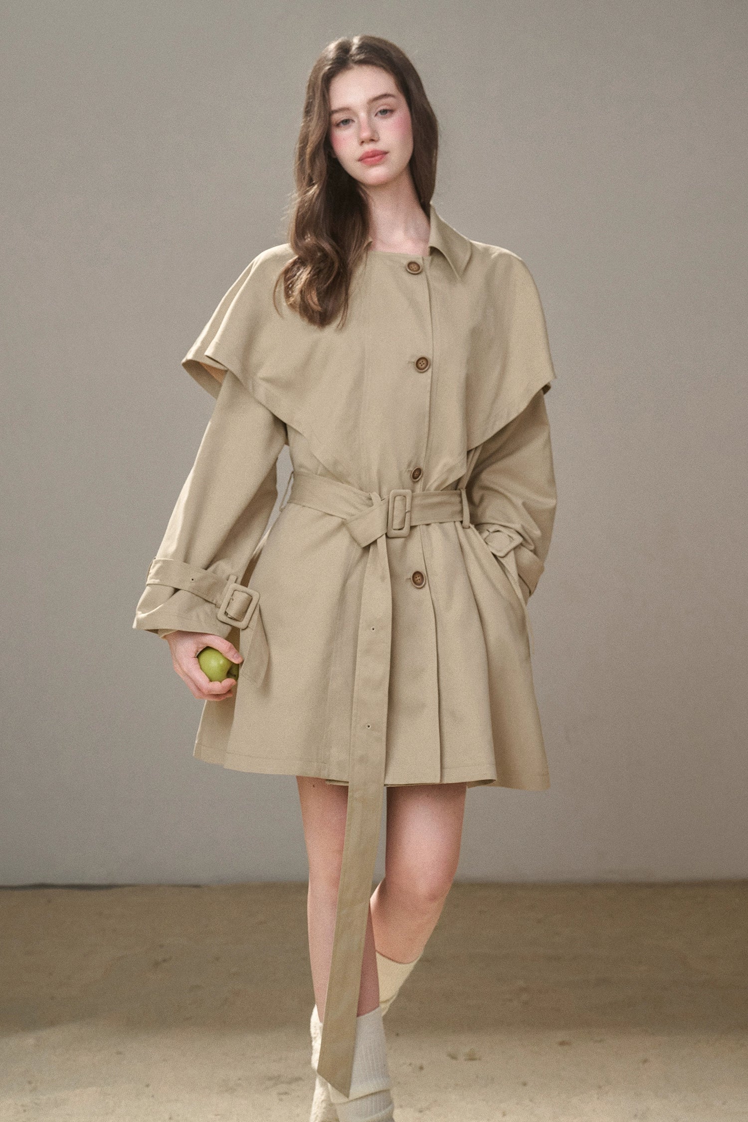 Comfy Chestnut Trench Coat