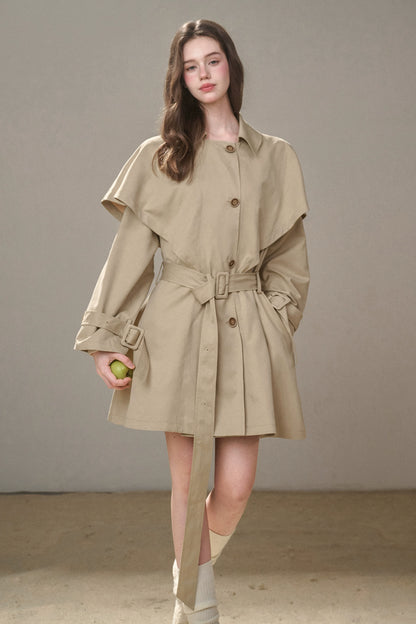 Comfy Chestnut Trench Coat