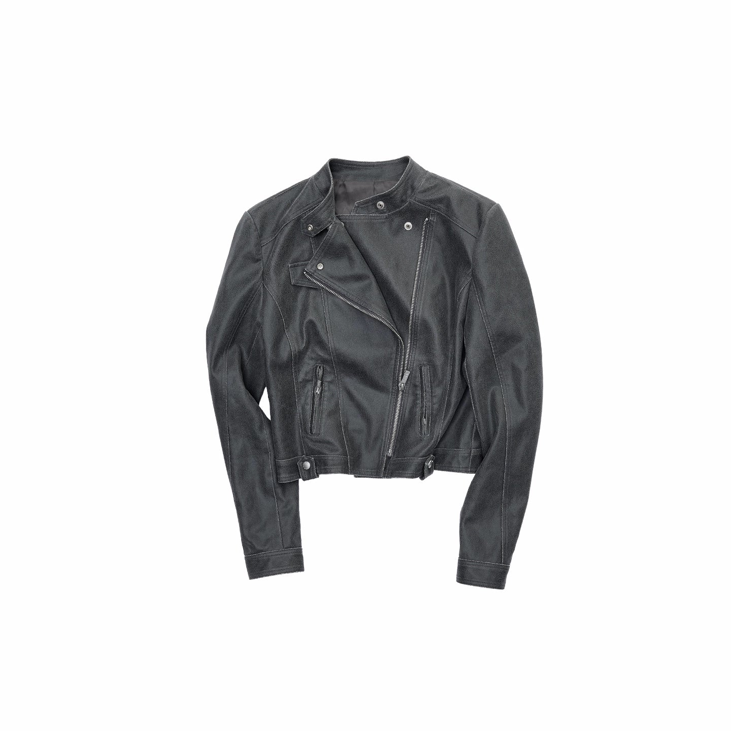 Vintage Cracked Leather Moto Jacket
