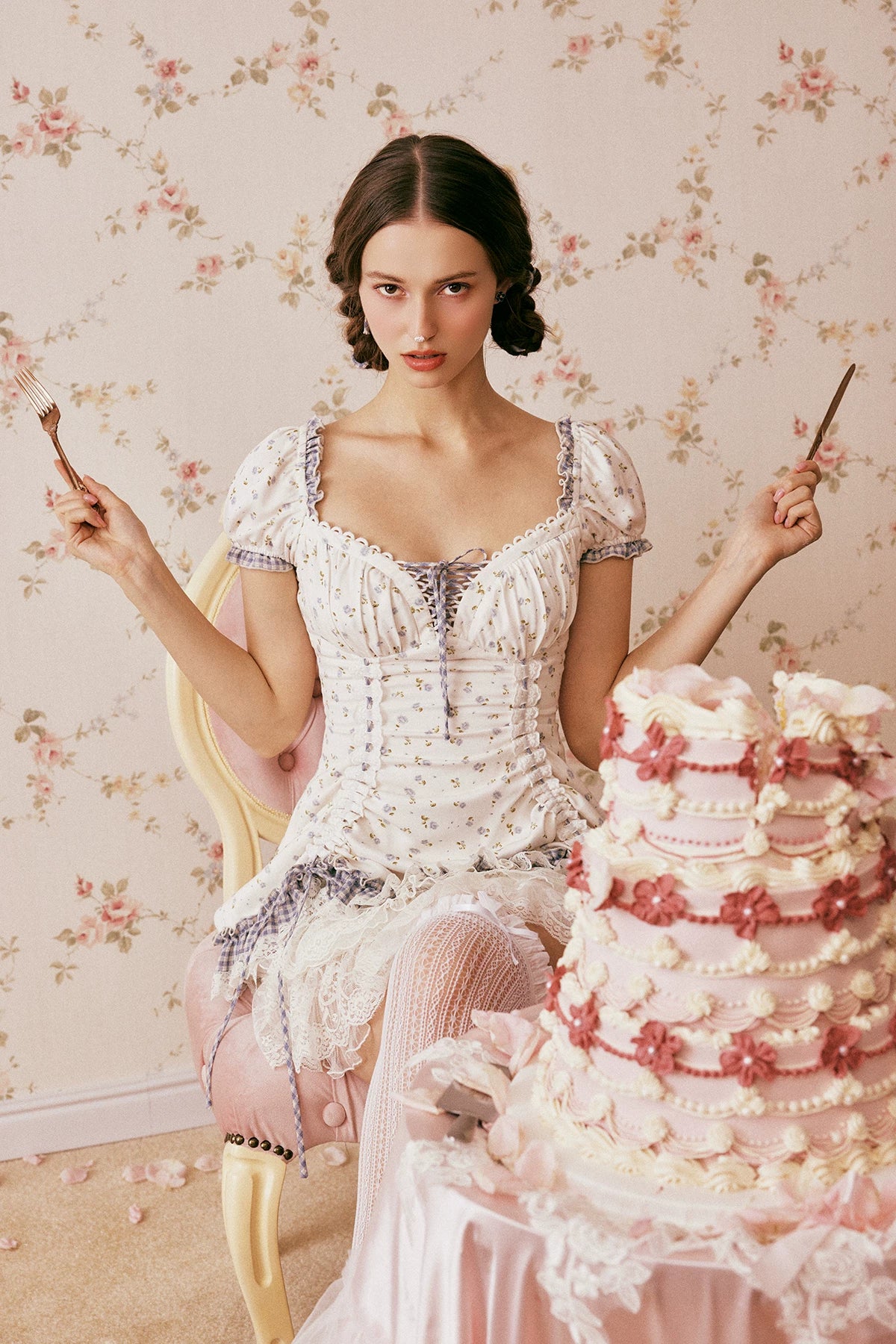 French Sweet Convertible White Short Dress