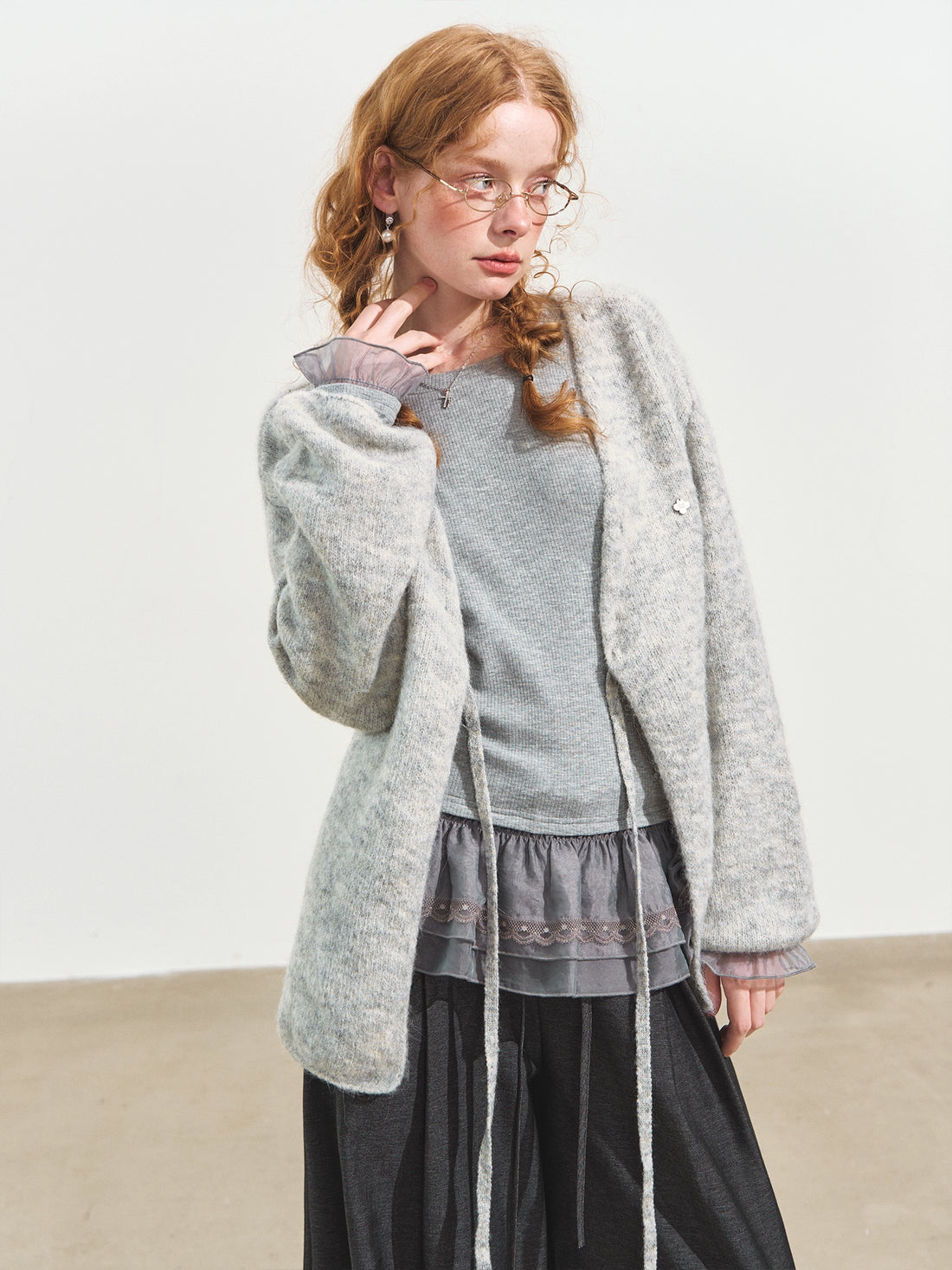 Bohemian Tie-Front V-Neck Cardigan