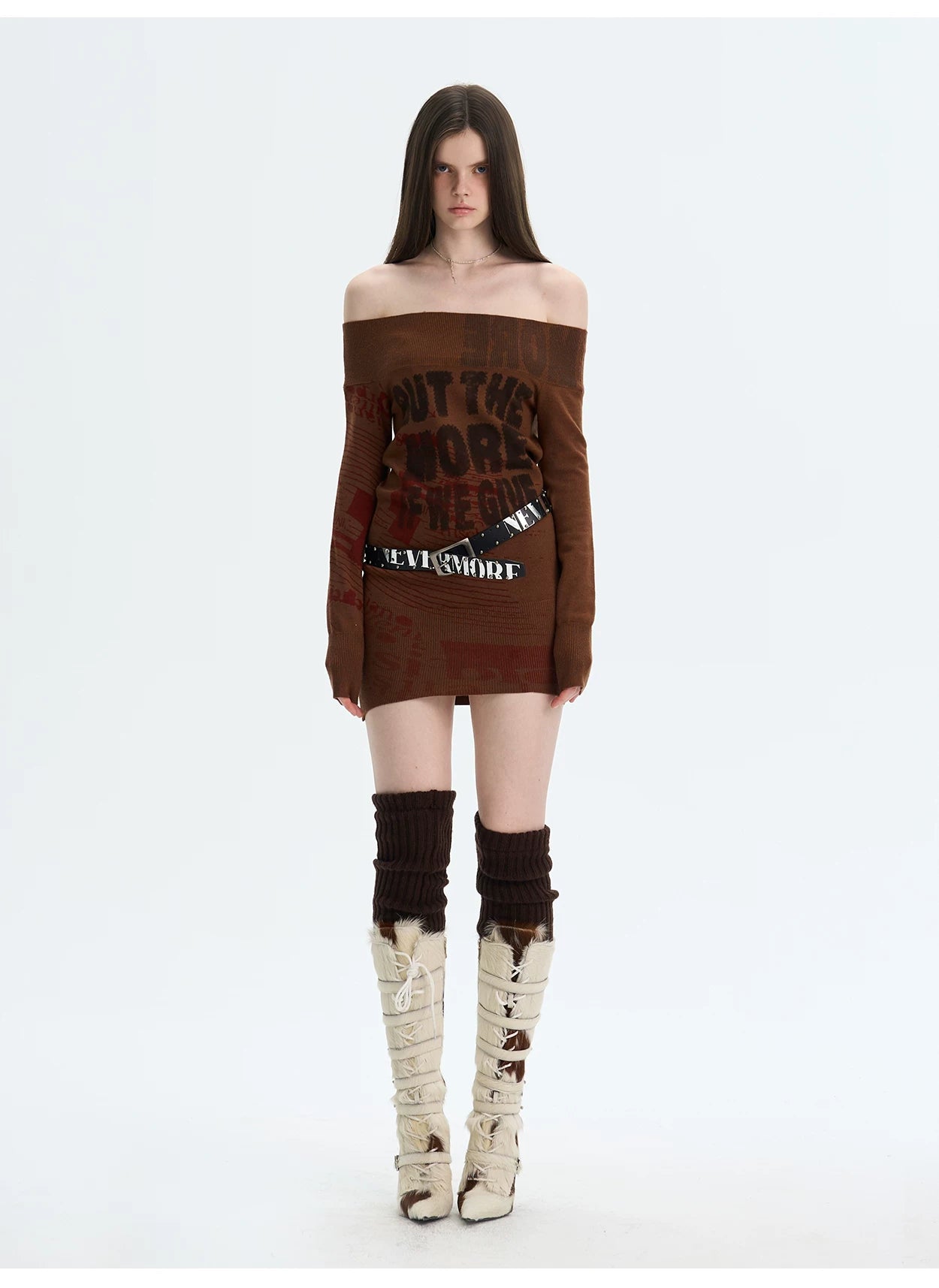 Vintage Printed Knit Dress