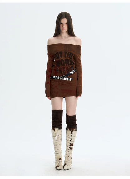 Vintage Printed Knit Dress