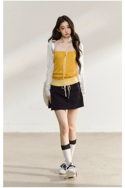 White Silk-Blend Cardigan