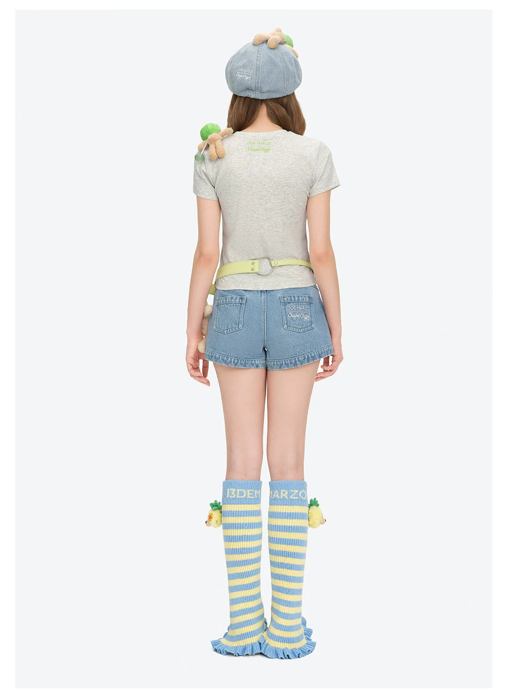 Fruit Illustration Fitted Cropped T-shirt