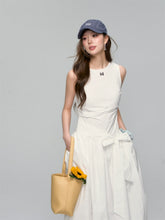Sleeveless Tie-Waist A-Line Sundress - CHINASQUAD