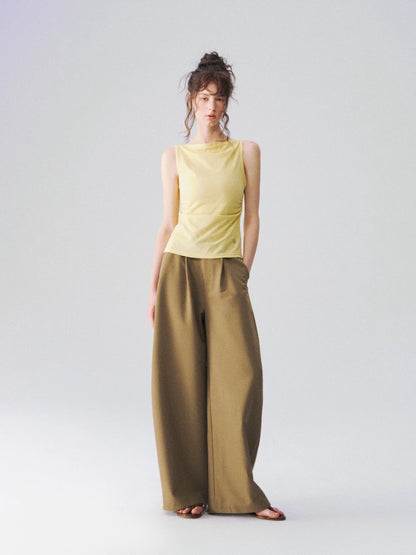 Relaxed Tailored Wide-Leg Trousers