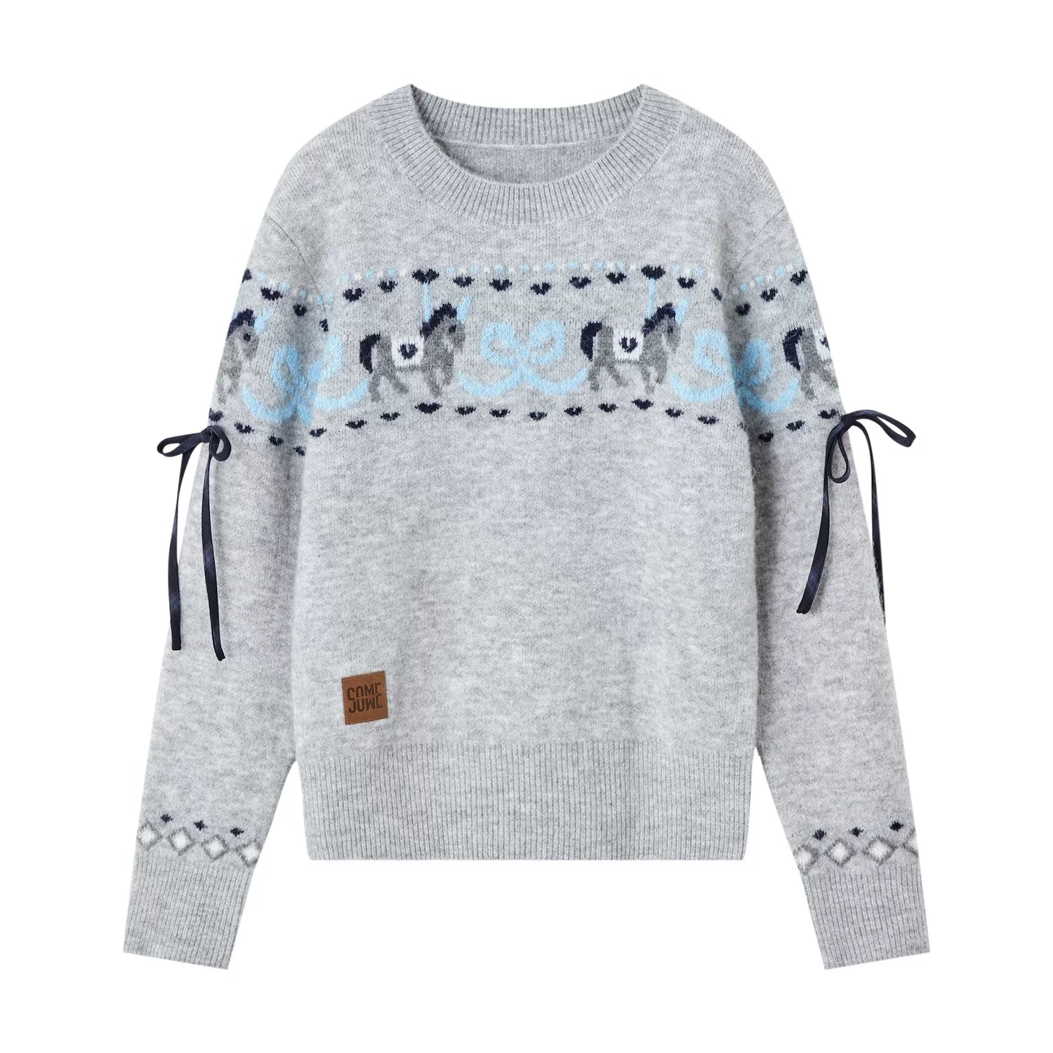 Playful Carousel Jacquard Knit Sweater