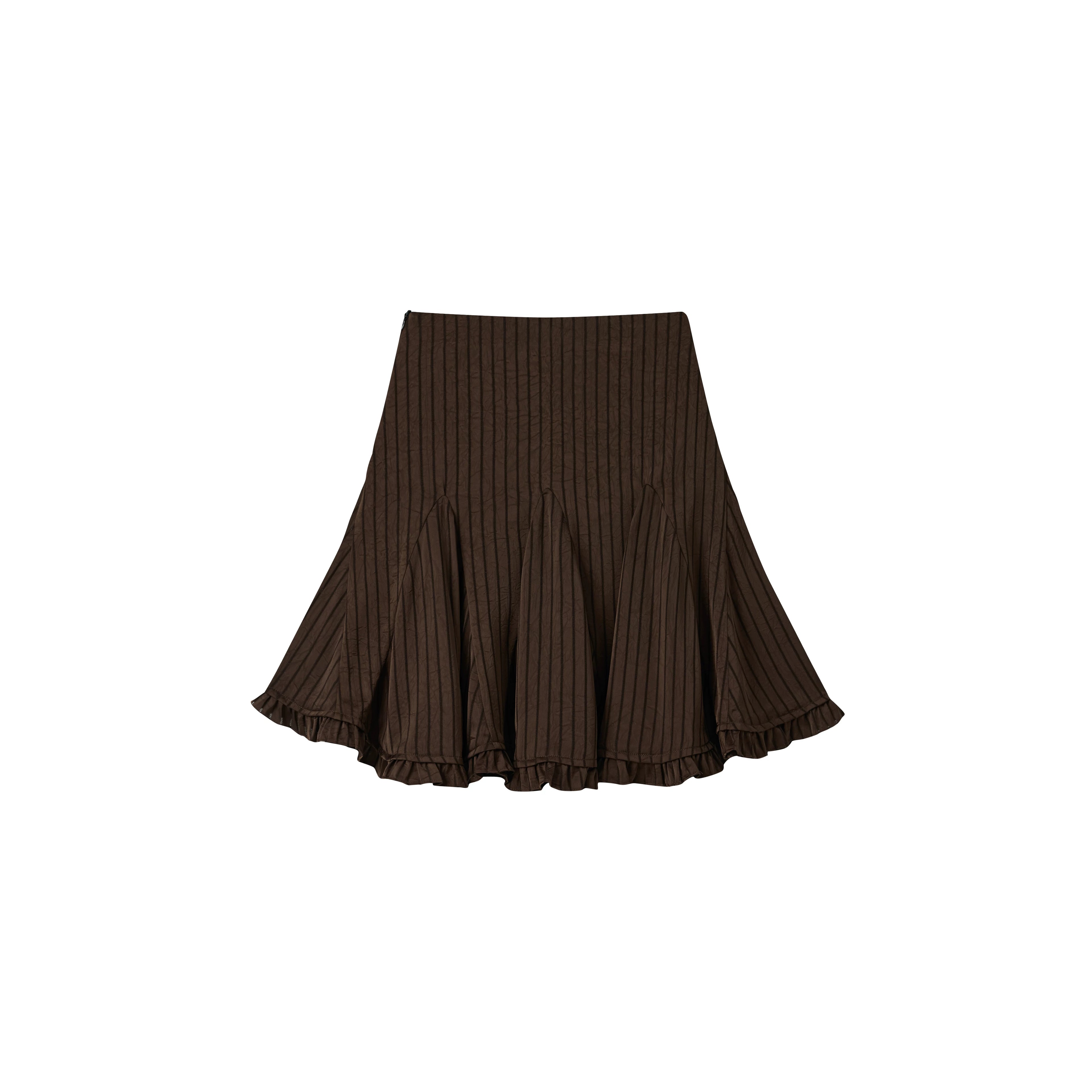 Vintage Asymmetrical Pleated Mini Skirt