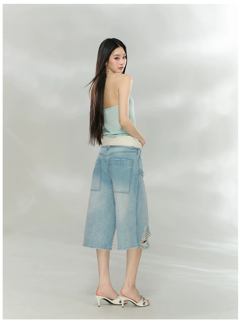Contrast Trim Halter Knit Camisole