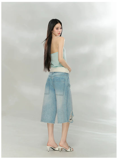 Contrast Trim Halter Knit Camisole