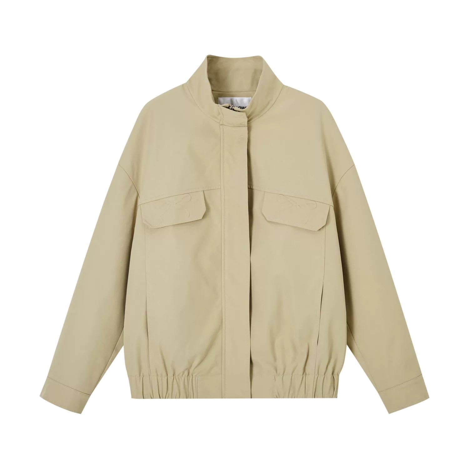 Khaki 3D Bow Detail Jacket