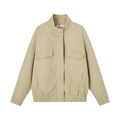 Khaki 3D Bow Detail Jacket