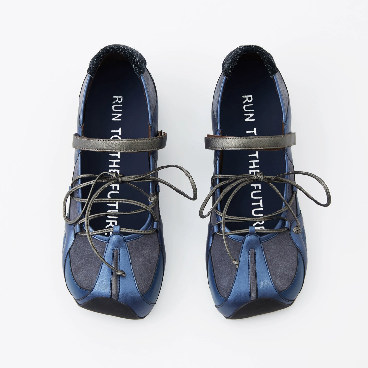 Embroidered Leather Mary Jane Ballet Flats