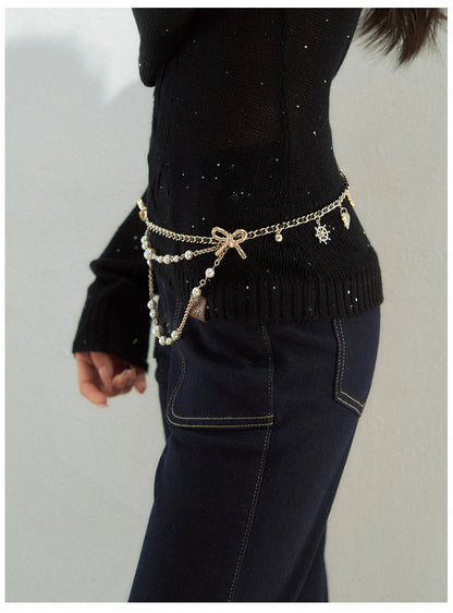 Layered Decorative Waist Chain
