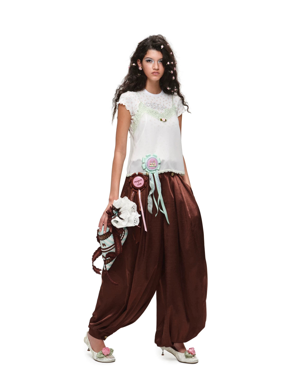 Relaxed Satin Balloon Trousers