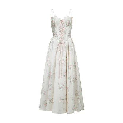 French Vintage Court-Style Satin Slip Gown