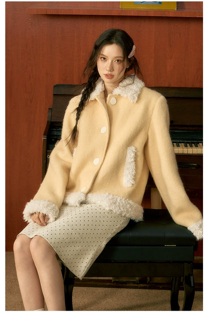 Yellow College Shearing Jacket - CHINASQUAD