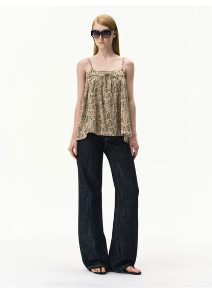 Lyocell Linen Leopard Top