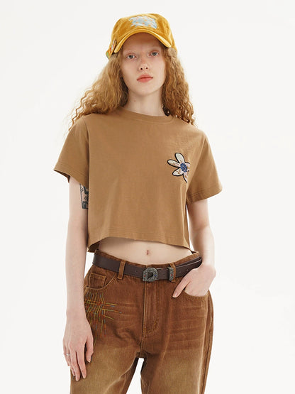 Flower Printed Oversized T-shirt - CHINASQUAD