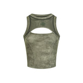 Hollow-out Tight-Fit Vest - CHINASQUAD