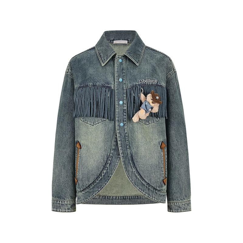 Western Fringe Denim Jacket