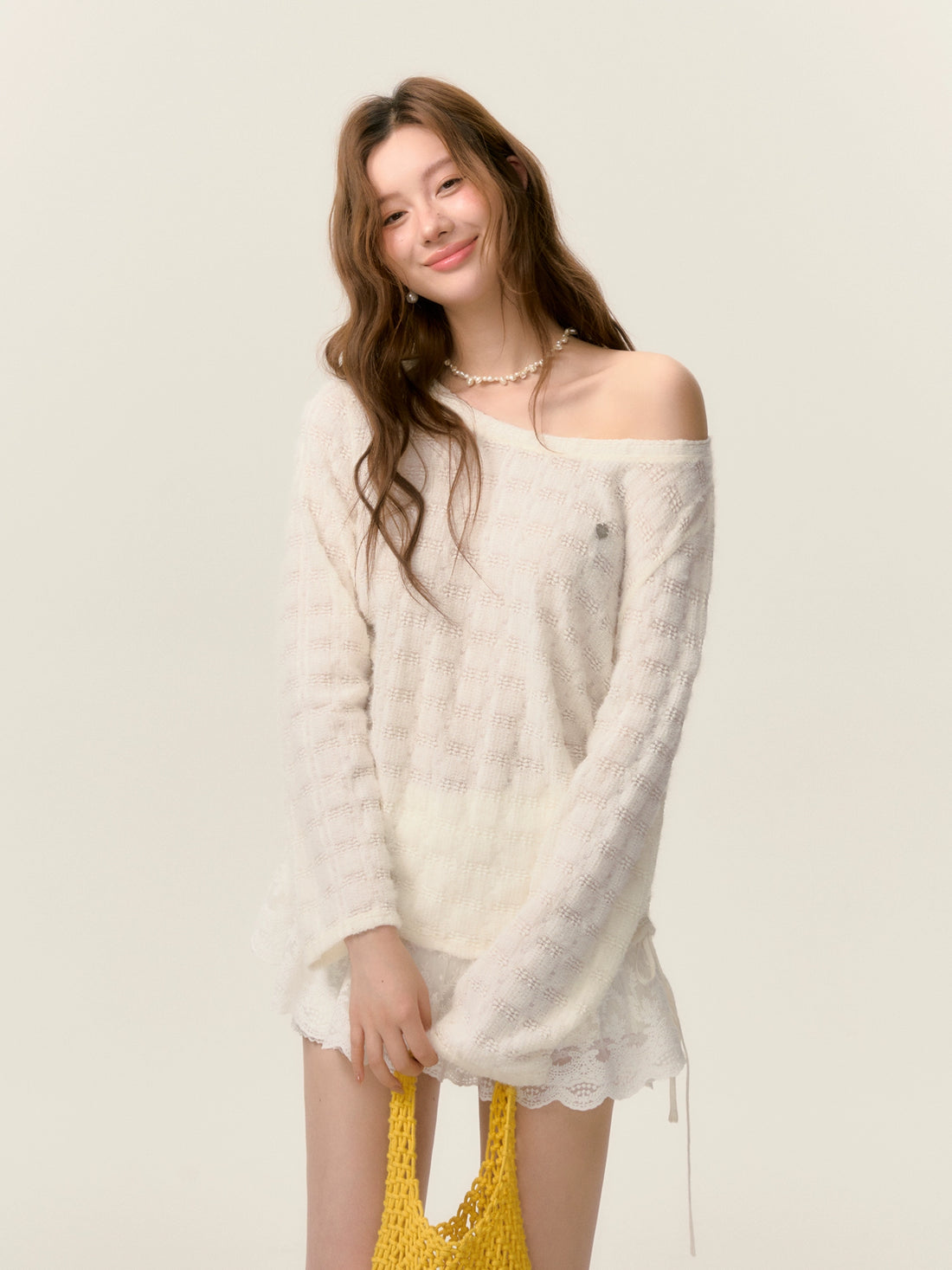 SOMESOWE Long Sleeve Lace Patchwork Cover-up – view 7