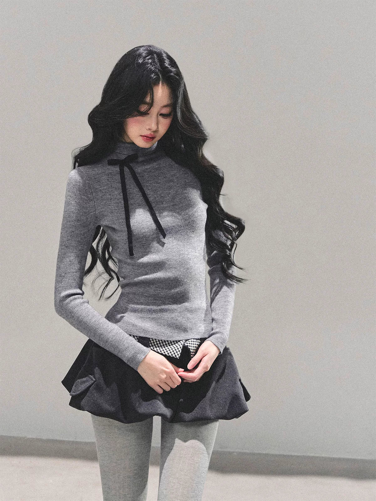 Velvet Touch Mock-Neck Knit Base Layer