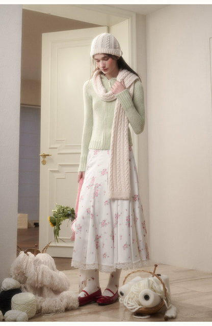 Cosagach Satin Glow Midi Skirt