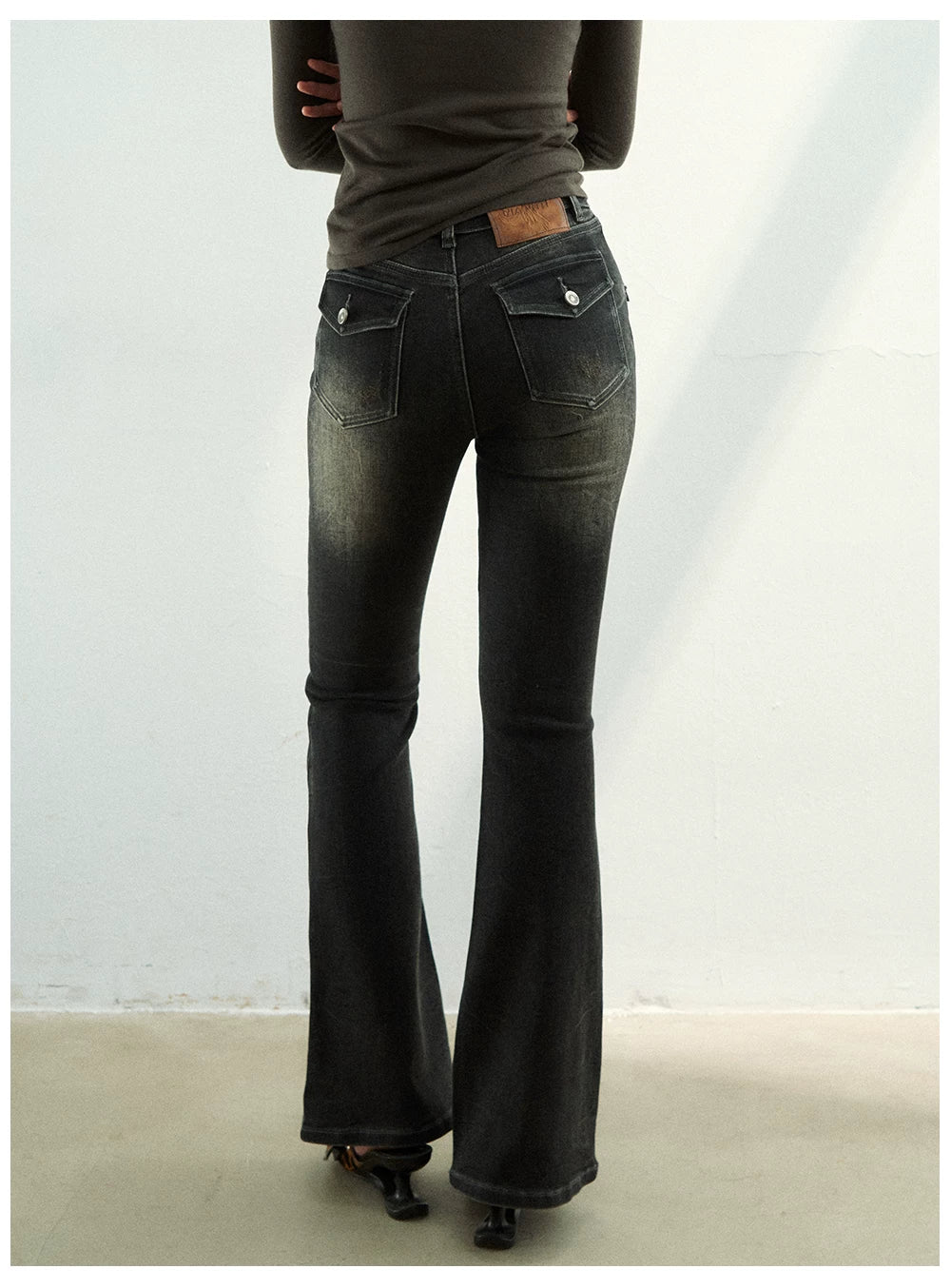 Vintage Slim-Fit Flared Denim Jeans