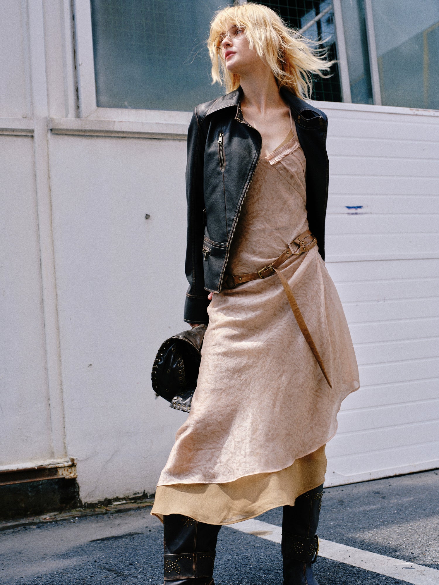 Vintage Layered Halter Dress