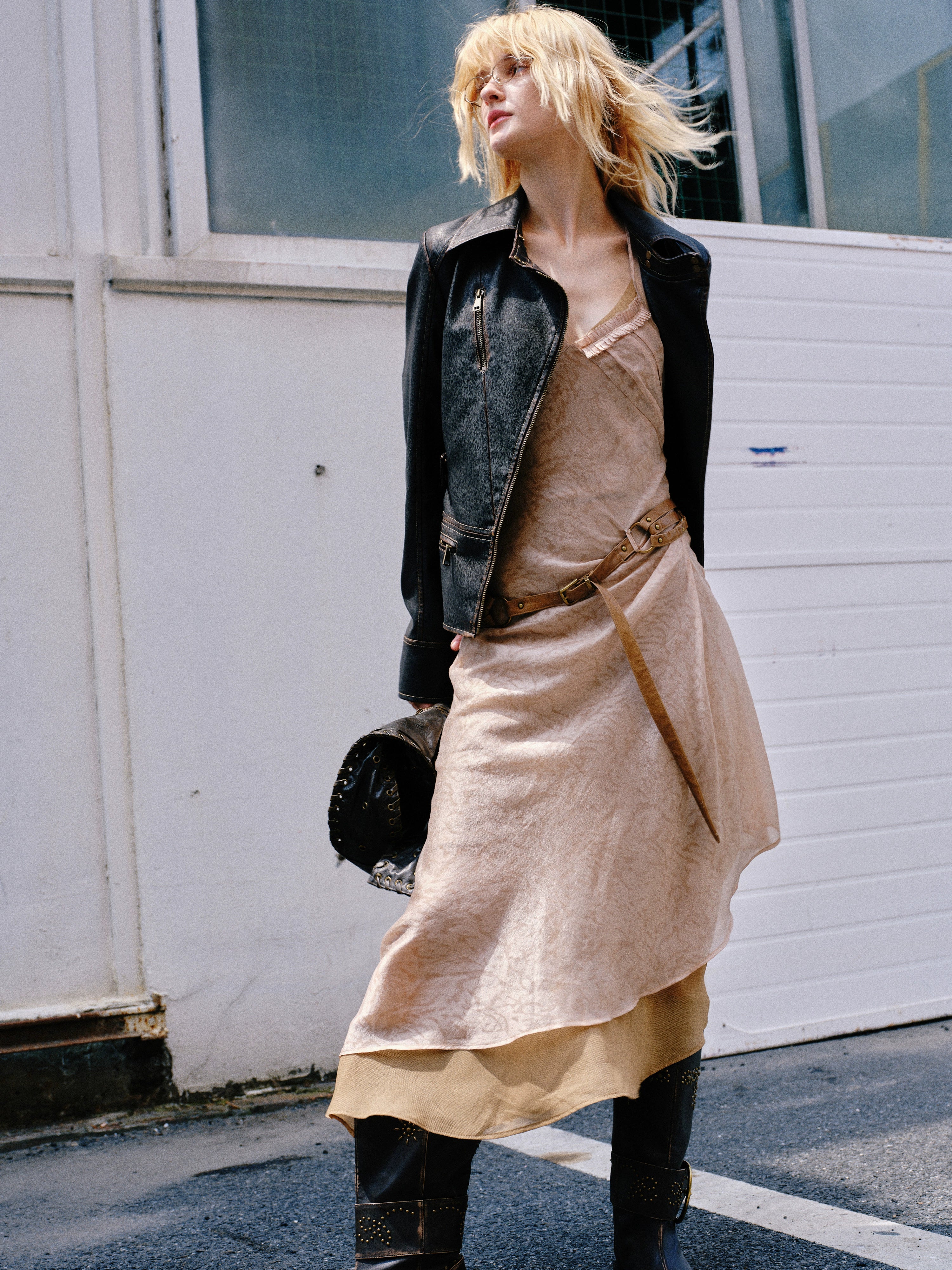 Vintage Layered Halter Dress