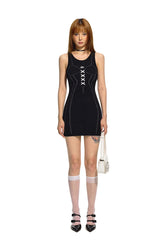 Black Knitted Sheath Dress - CHINASQUAD