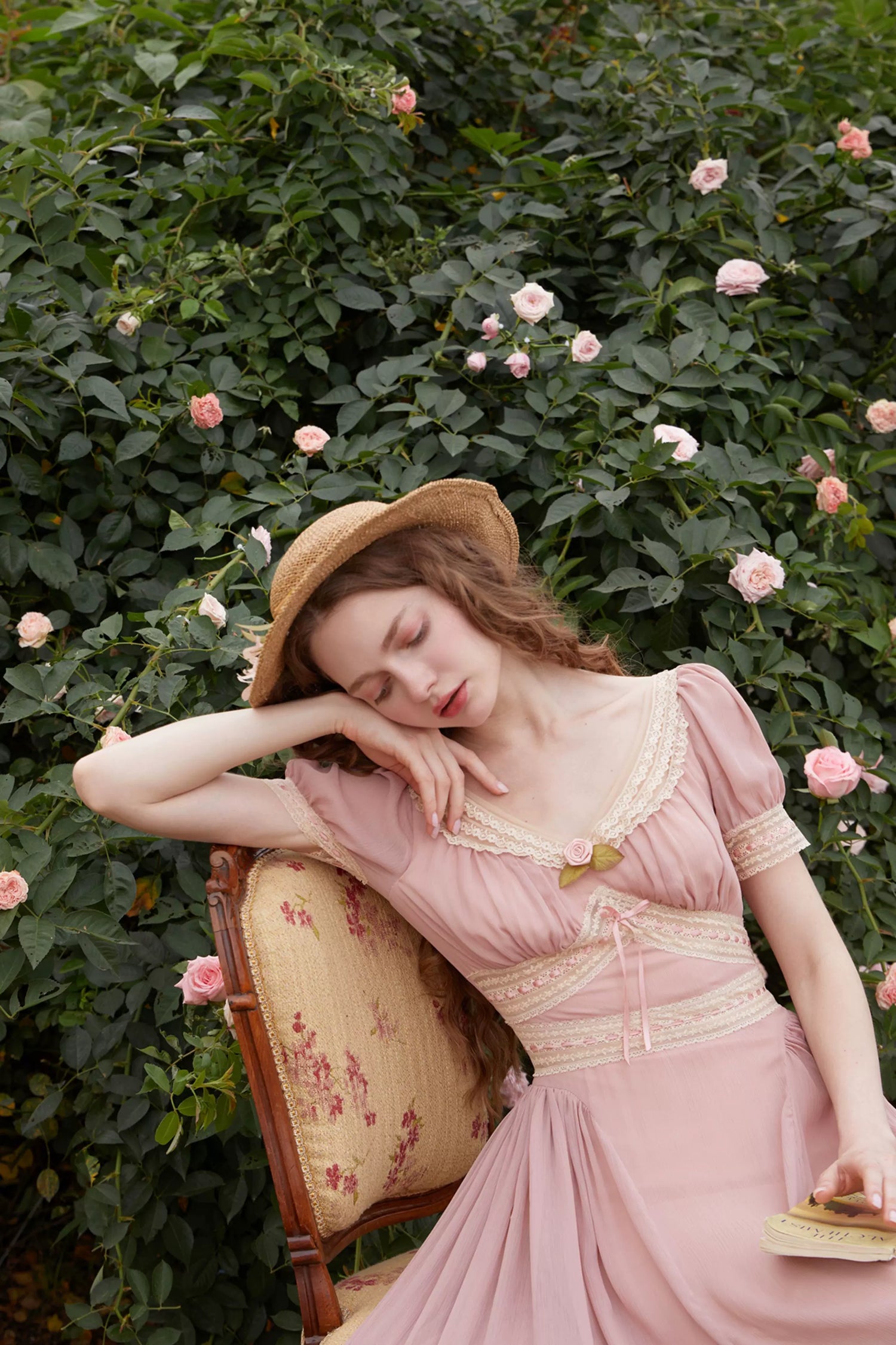 French Vintage Romantic Lace Dress