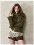 VIA PITTI Oversized Lapel Asymmetrical Zip Knit Cardigan – view 13