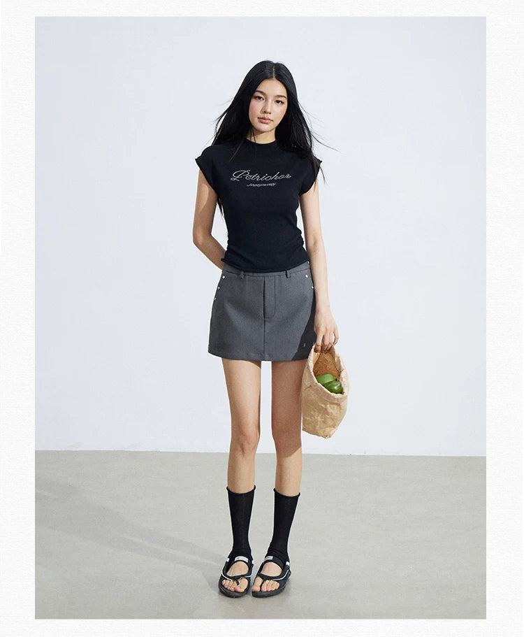 Soft Sculpt Rolled-Edge Sleeveless Knit Top