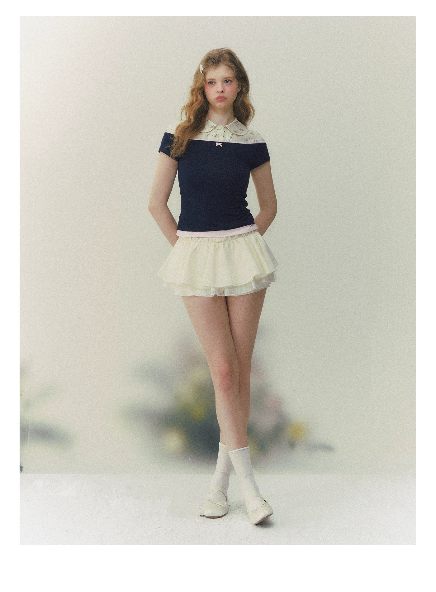 Elegant Prelude Floral Layered Shirt