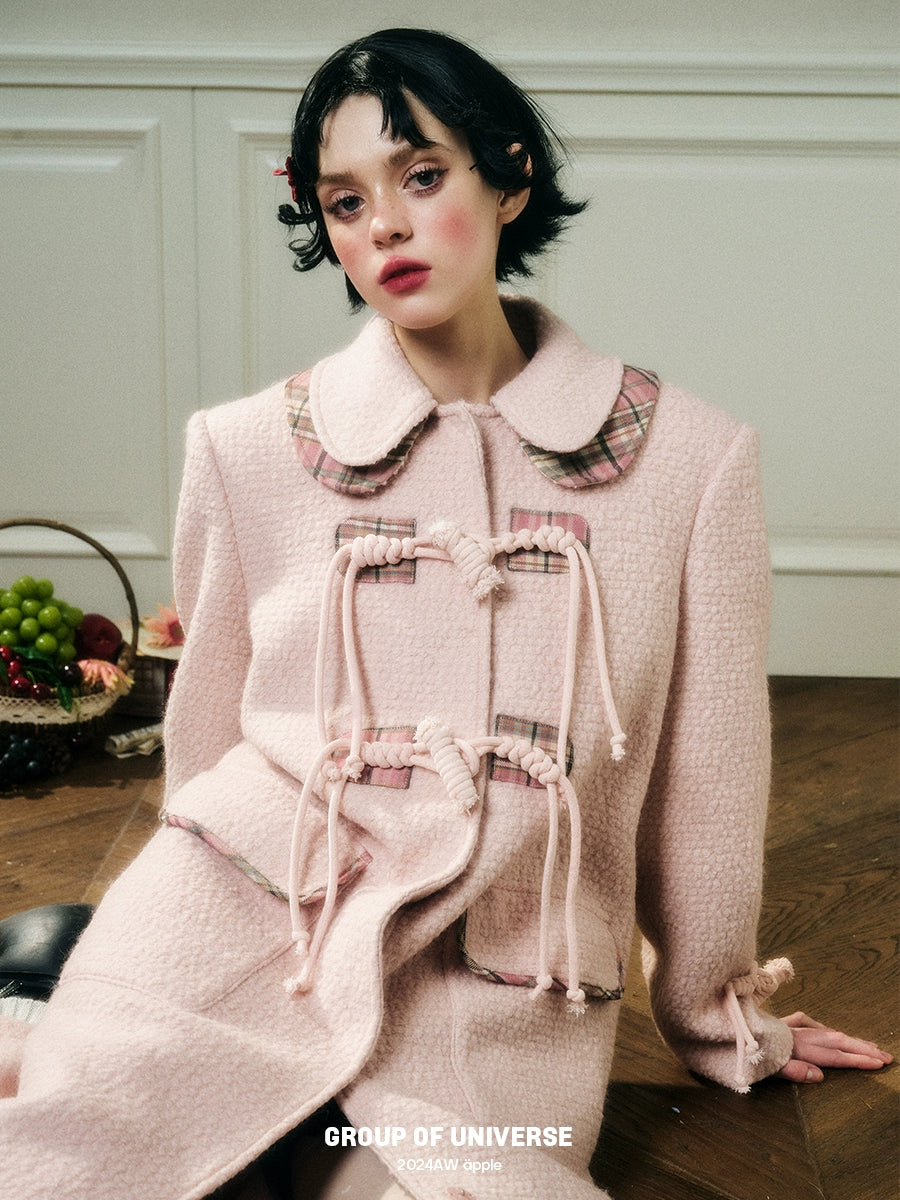 Plush Pink Wool Lamb Coat