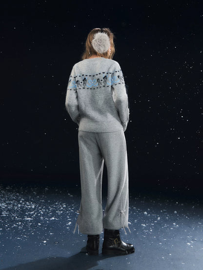 Playful Carousel Jacquard Knit Sweater