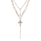 Double-layered Cross Necklace - CHINASQUAD