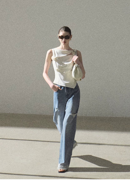 Sunny Trail Bohemian Wide-Leg Jeans